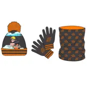 Naruto snood, hat and gloves set