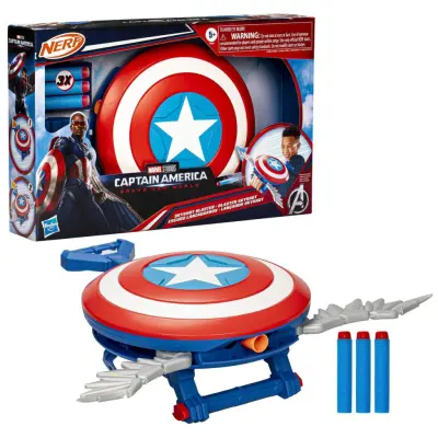 Avengers Nerf Captain America Skyshot Blaster - Avengers -  Leksaksaffären
