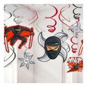 Ninja Swirls Hängande Dekoration - 6-pack