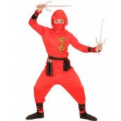 Röd Ninja Barndräkt