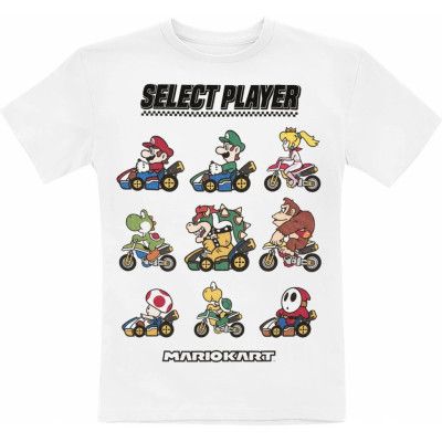 Nintendo - gaming T-shirt - Barn - Choose Your Driver - 128 152 - för barn - vit