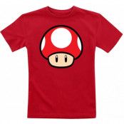 Nintendo - gaming T-shirt - Barn - Mushroom - 104 152 - för barn - röd