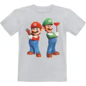 Nintendo - gaming T-shirt - Barn - Plumbing Bros. - 104 152 - för barn - grå