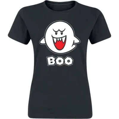 Nintendo - gaming T-shirt - Boo - S XL - för Dam - svart