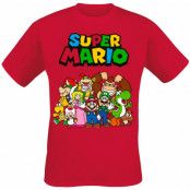 Nintendo - gaming T-shirt - Group Shot - S XXL - för Herr - röd