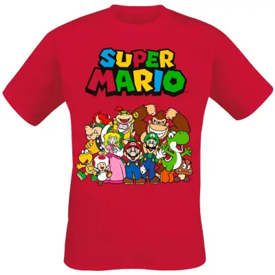 Nintendo - gaming T-shirt - Group Shot - S L - för Herr - röd