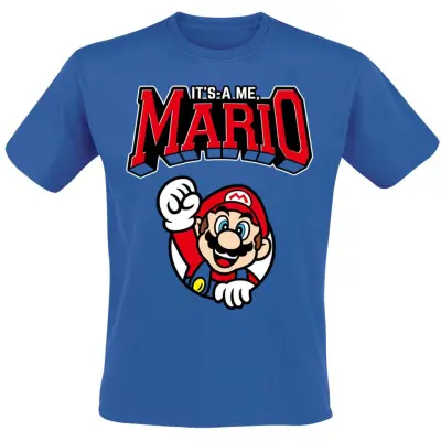 Nintendo - gaming T-shirt - Varsity - S XXL - för Herr - blå