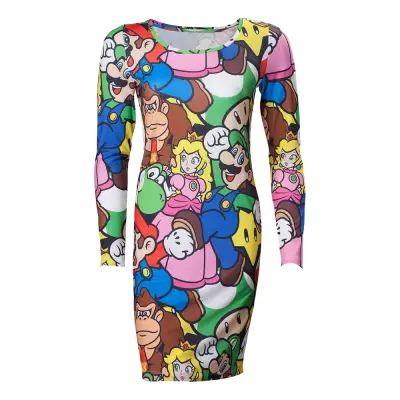 Nintendo Klänning Långärmad - Small