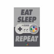 Nintendo, Maxi Poster - Eat Sleep SNES Repeat