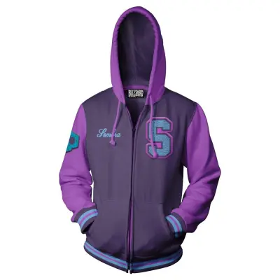 Overwatch - Varsity Sombra Zip-Up Hoodies (L)