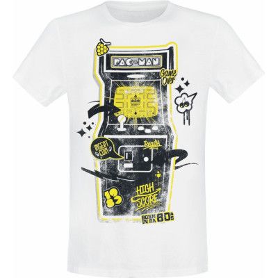 Pac-Man - gaming T-shirt - Arcade Classic - S XXL - för Herr - vit