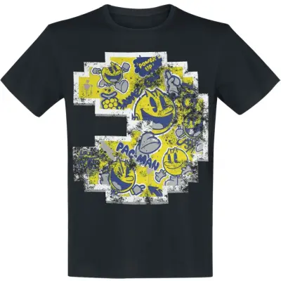 Pac-Man - gaming T-shirt - Pixel - S XXL - för Herr - svart