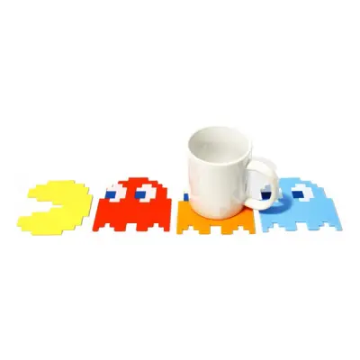 Pac-Man Glasunderlägg - 4-pack
