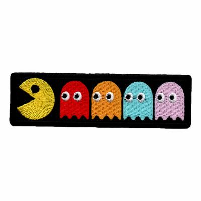 Tygmärke Pac-Man & Spöken