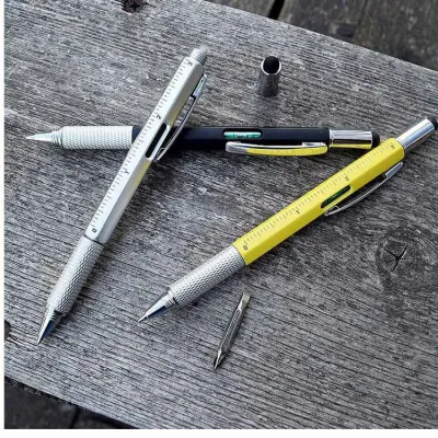 6 i 1 Multiverktyg Penna Silver