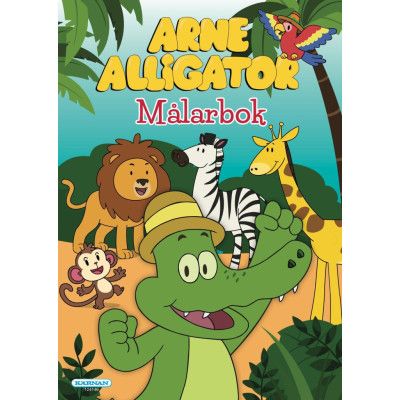Arne Alligator Målarbok