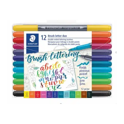 Brush Letter Duo Färgpennor - 12-pack
