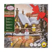 Crystal Art Kits Canvas 30x30cm Snowman Cottage