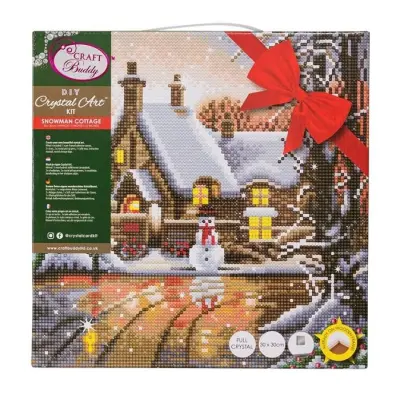 Crystal Art Kits Canvas 30x30cm Snowman Cottage - Leksaksaffären -  Leksaksaffären