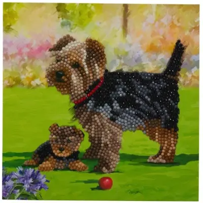 Crystal Card Kit 18x18cm Hundar - Leksaksaffären -  Leksaksaffären