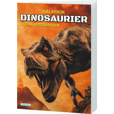 Dinosaurier Målarbok med klistermärken - Leksaksaffären -  Leksaksaffären