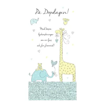 Dopkort På Dopdagen Djur