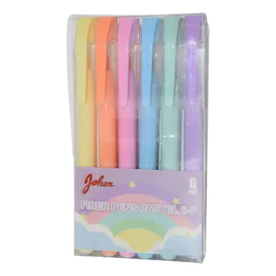 Fiberpennor Pastell - 6-pack