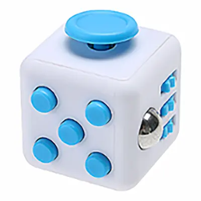 Fidget Cube Fidget Toy - Vit/Blå
