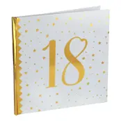 Gästbok 18 Vit/Guld