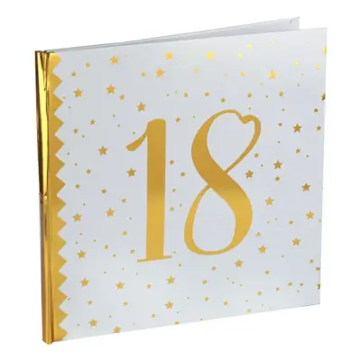 Gästbok 18 Vit/Guld