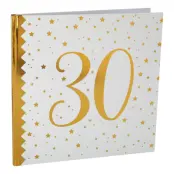 Gästbok 30 Vit/Guld