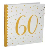 Gästbok 60 Vit/Guld
