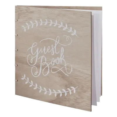 Gästbok i Trä Guest Book