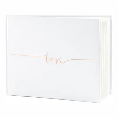 Gästbok Love Roséguld