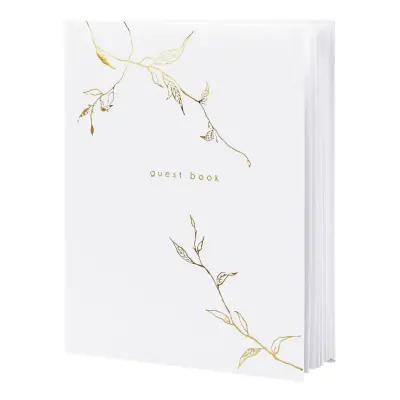 Gästbok Vit/Guld
