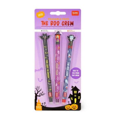 Gelpenna med utsuddbart bläck 3-pack Halloween