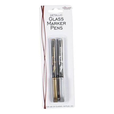 Glasmarkeringspennor Metallic - 2-pack