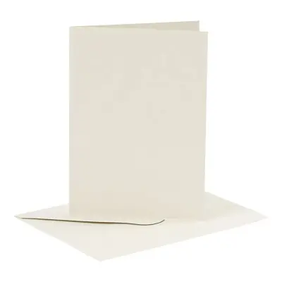 Gratulationskort Elfenben - 6-pack