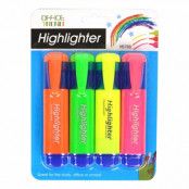 Highlighter Markeringspennor - 4-pack