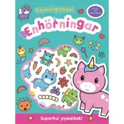 Kawaiipyssel Enhörningar Pysselbok med klistermärken