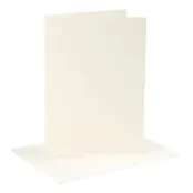 Kort med Kuvert Råvit - 12,7 x 17,8 cm