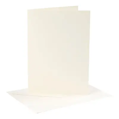 Kort med Kuvert Råvit - 12,7 x 17,8 cm