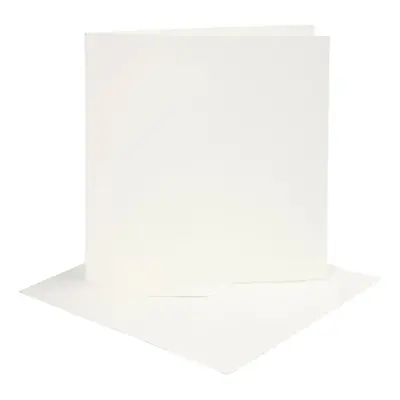 Kort med Kuvert Råvit - 15,2 x 15,2 cm