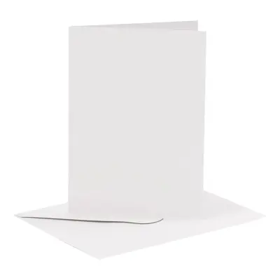 Kort med Kuvert Vit - 10,5 x 15 cm