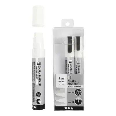 Kritpennor Vita - 3-pack