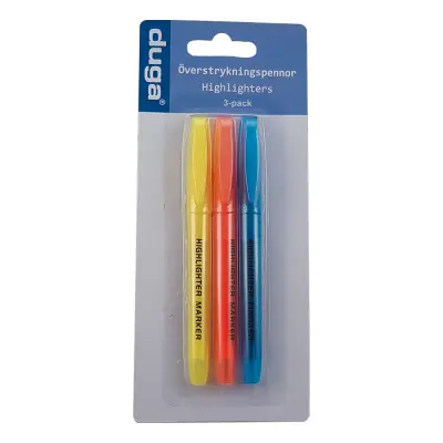 Märkpenna Highlighter - 3-pack