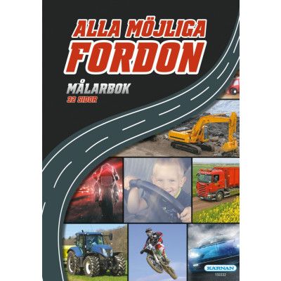 Målarbok Alla Möjliga Fordon - Kärnan -  Leksaksaffären