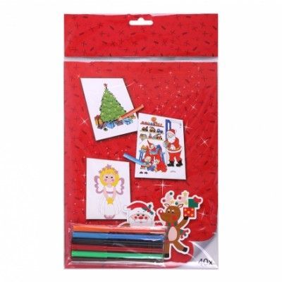 Målarbok med Pennor Jul