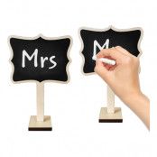 Mr & Mrs Miniskyltar Blackboard - 2-pack