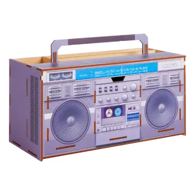 Mustard Boom Box Skrivbordsorganisatör